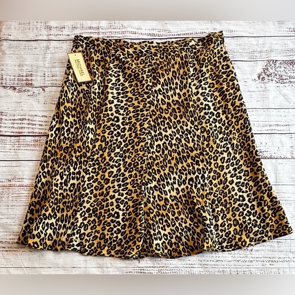 MICHAEL Michael Kors Dresses & Skirts - MICHAEL Michael Kors Leopard Print Silk Skirt